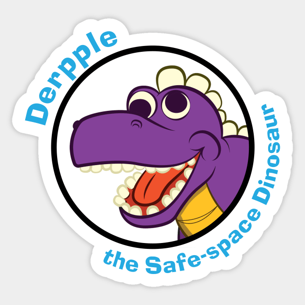 Derpple the Dinosaur Sticker by MLMorris